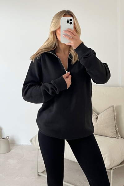 Kallie black 3 4 sweater and legging set