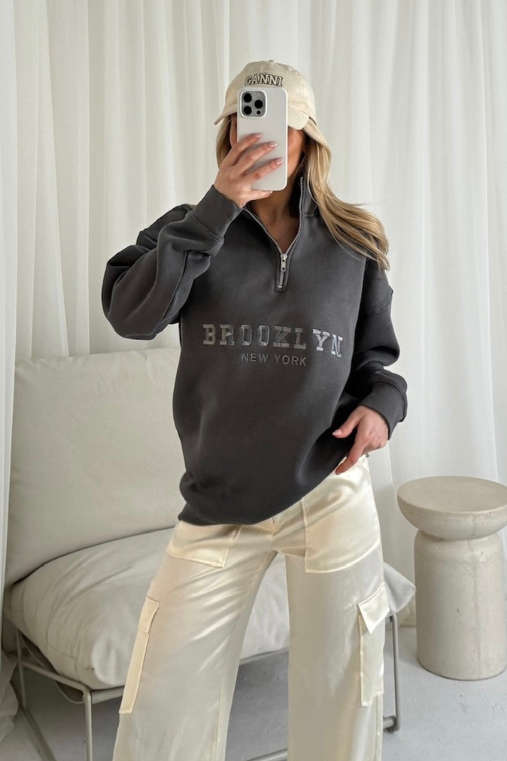 Kallie steel grey 3/4 sweater and legging set
