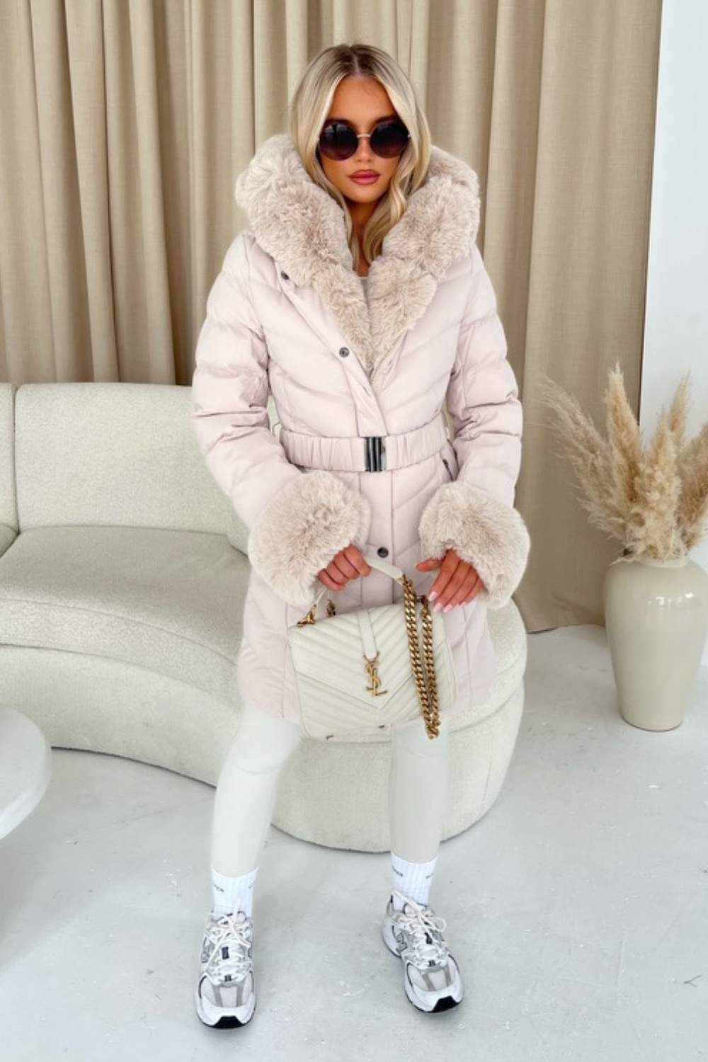 Fur trimmed hot sale puffer coat