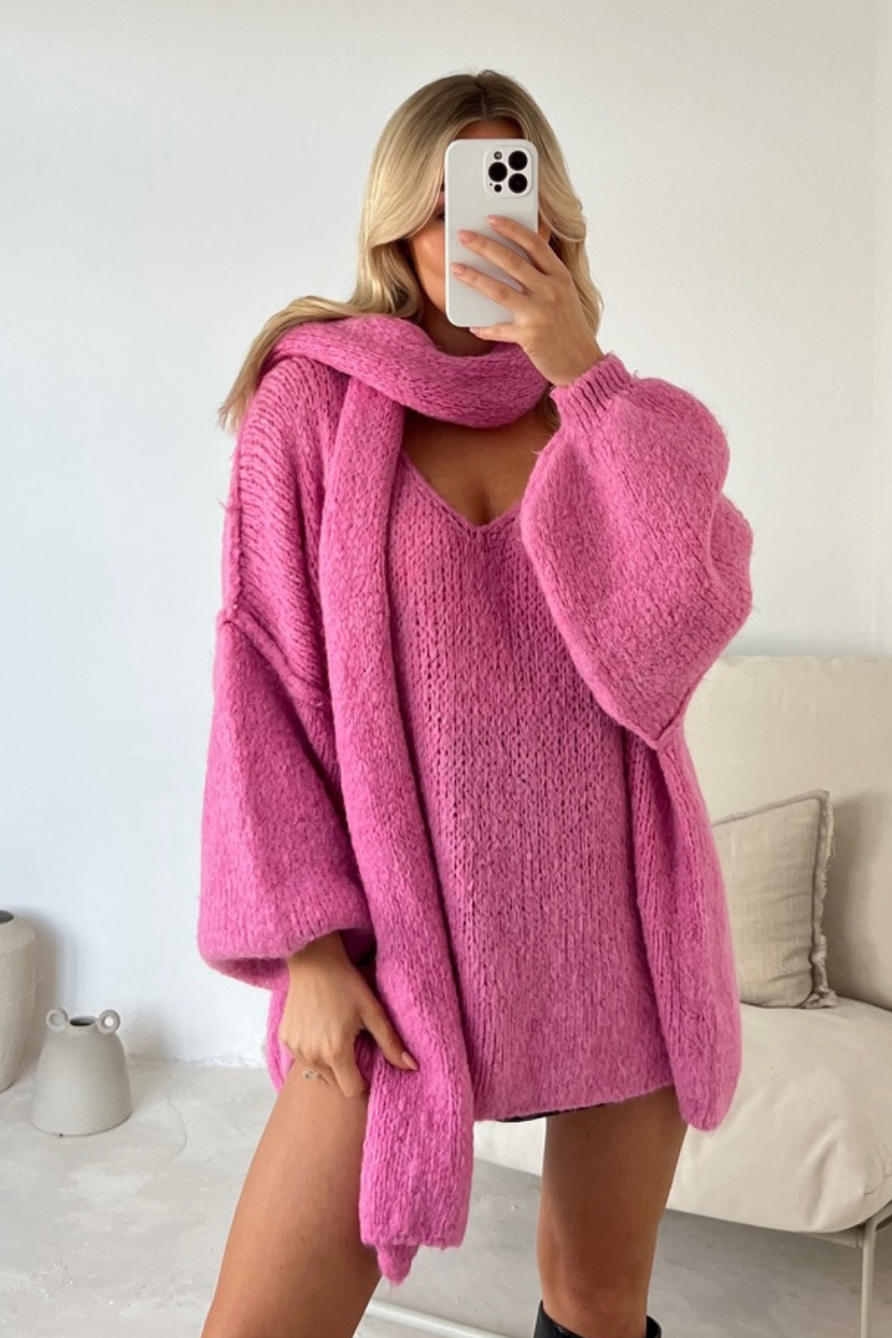 Pink Knitted Jumper