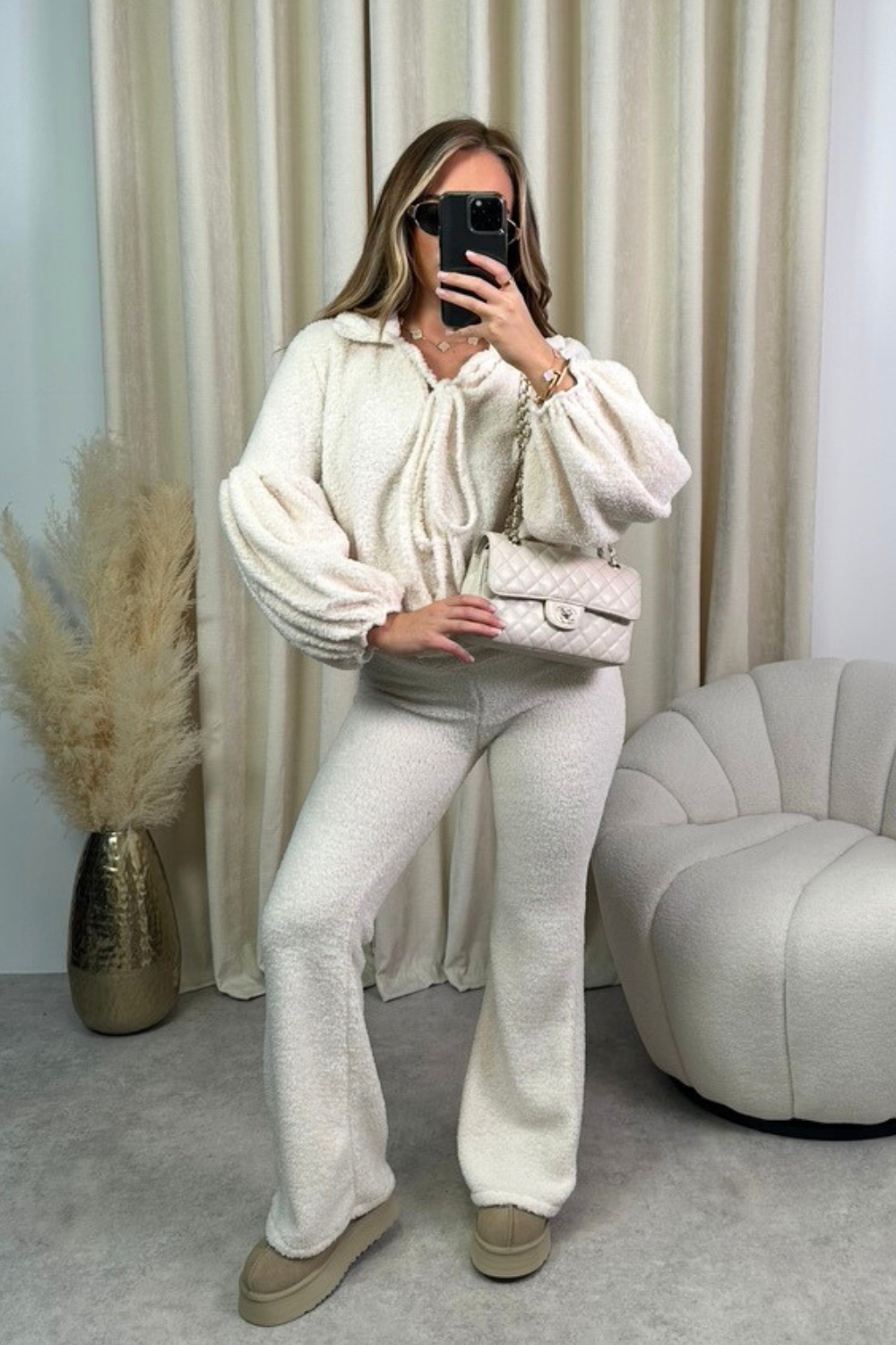 Kallie steel grey 3/4 sweater and legging set