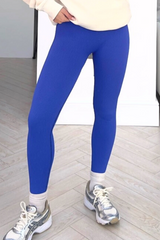 Katy royal blue ribbed high waist leggings – Glamify Famous For