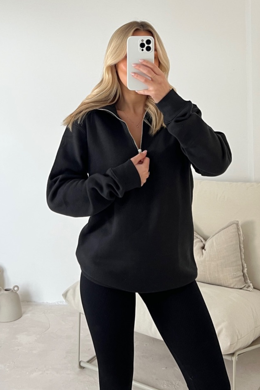 Kallie black 3/4 sweater and legging set – Glamify Famous For Loungewear